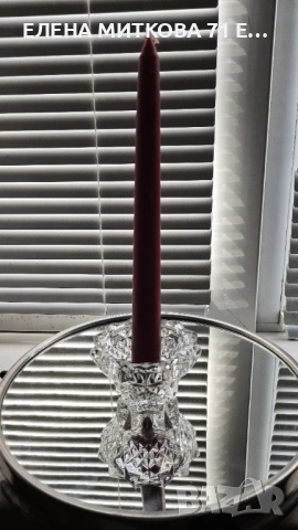 Масивен кристален свещник, снимка 2 - Декорация за дома - 53740168