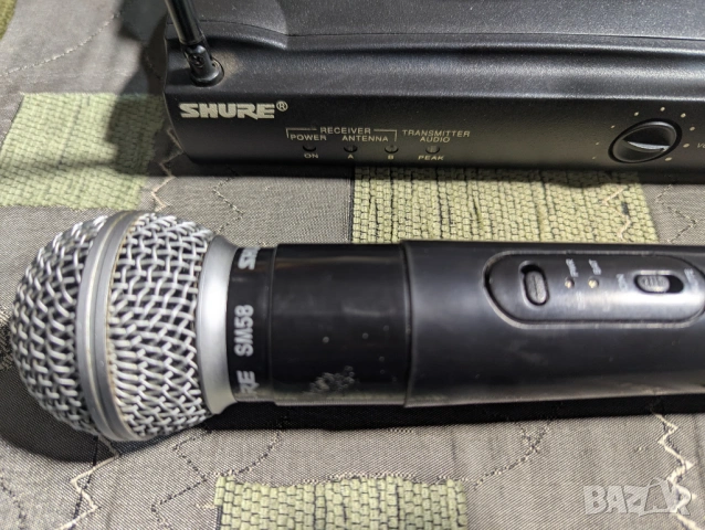 Безжичен микрофон SHURE SM58/UT4, снимка 2 - Микрофони - 34349517