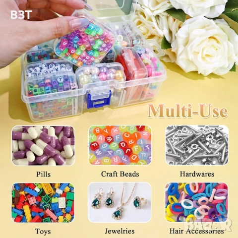 ПЛАСТМАСОВА КУТИЯ ОРГАНАЙЗЕР С 14 ОТДЕЛНИ КУТИЙКИ /1+14 К-КТ/, снимка 4 - Кутии за съхранение - 53307269