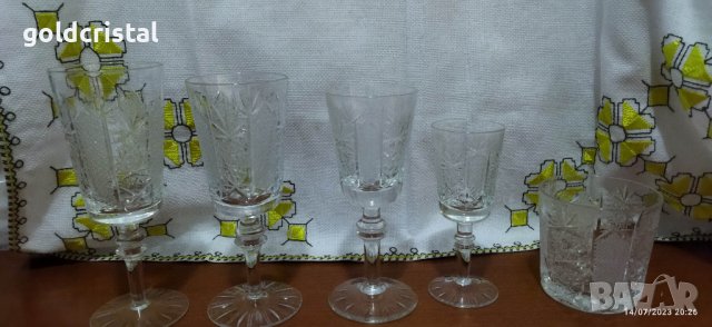 Кристални чаши серия Ропотамо , снимка 8 - Антикварни и старинни предмети - 41646708