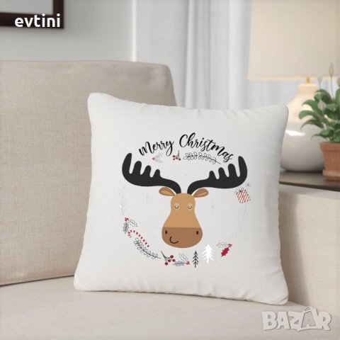 Коледна възглавничка със снимка, снимка 4 - Възглавници - 34763139
