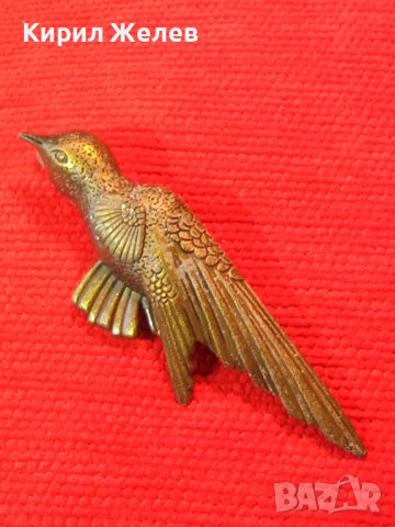 СТАРА БРОНЗИРАНА ОЛОВНА ФИГУРКА ПТИЦА ИНТЕРЕСНА за ЗАКАЧАНЕ КОЛЕКЦИЯ 30962