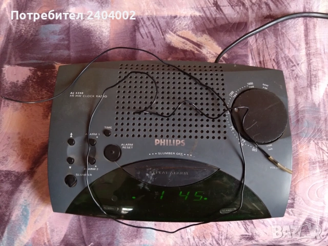 Радио с часовник и две аларми Philips AJ3250/00, снимка 3 - Радиокасетофони, транзистори - 53493689
