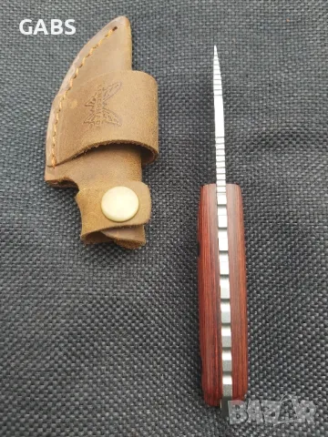 Ловен нож Benchmade HUNT малък с кожена кания, снимка 9 - Ножове - 50246576