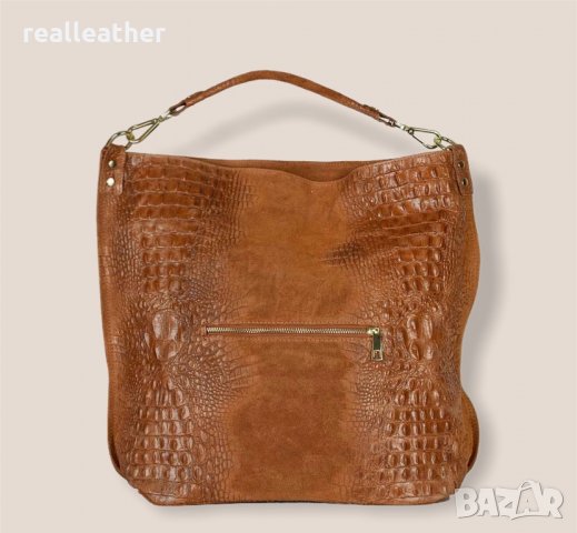 Ефектна дамска чанта от естествена кожа Италия, снимка 15 - Чанти - 31620012