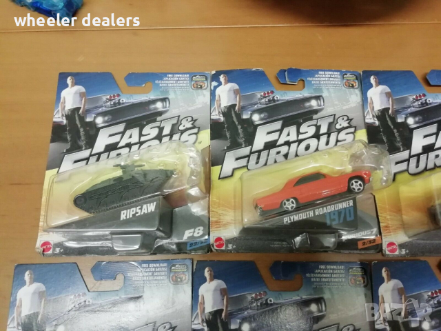 Метални колички Mattel Fast & Furious в мащаб 1:50, снимка 3 - Коли, камиони, мотори, писти - 36154737