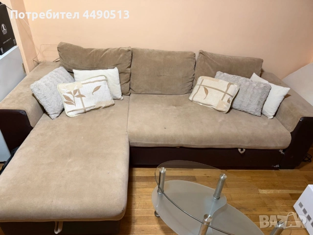 Ъглов диван - разтегателен