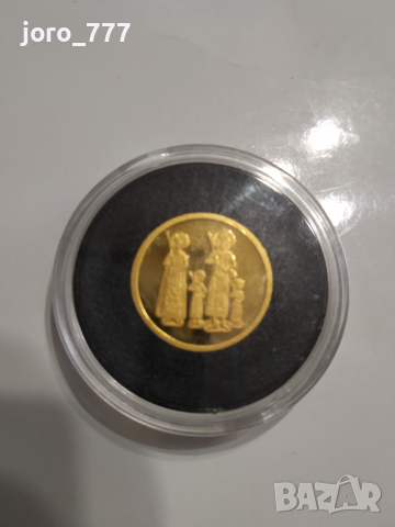 Златна монета Четвероевангелие на цар Иван Александър 1998, снимка 2 - Нумизматика и бонистика - 35182073