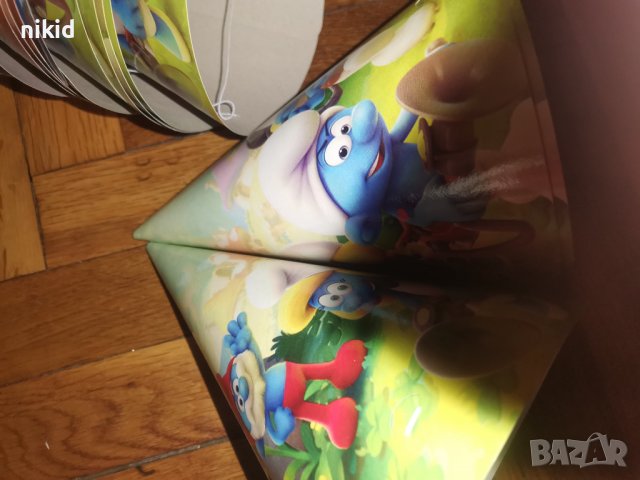 Смърфовете The smurfes смърфчетата смърфчета смърфовете картонена  парти шапка шапки рожден ден, снимка 2 - Други - 40214029