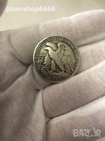 Сребърна монета САЩ ½ долар, 1943 Walking Liberty Half Dollar Маркировка на монетния двор "D" - Денв, снимка 13 - Нумизматика и бонистика - 41402713