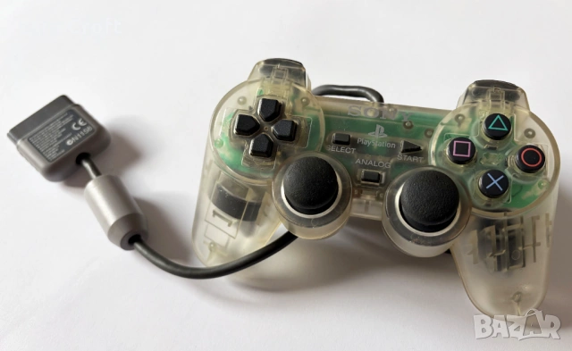 PlayStation 2 Clear Transparent Controller PS2 Оригинален  контролер, снимка 2 - Аксесоари - 53232844