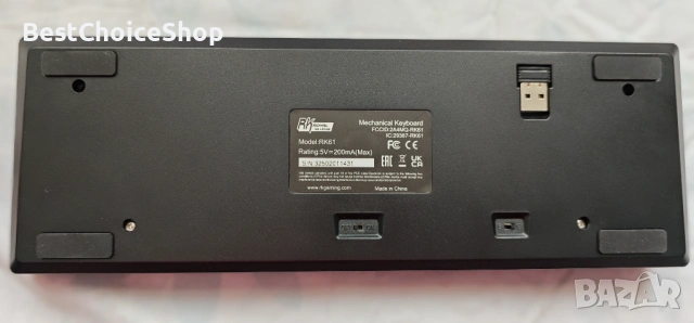 60% Безжична Механична Клавиатура ROYAL KLUDGE, Сменяеми Червени Превключватели, снимка 3 - Клавиатури и мишки - 53344724