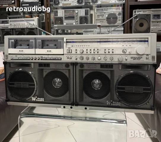 🔈Колекционерски ретро радиокасетофон SHARP GF-777 - Boombox - профилактиран🔉