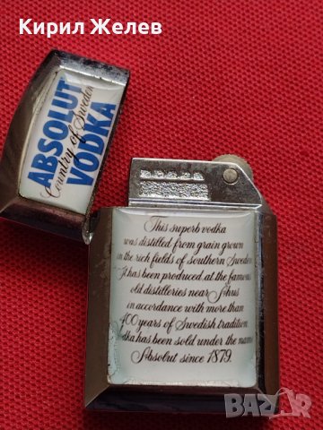 РЕКЛАМНА ЗАПАЛКА VODKA ABSOLUT МЕТАЛНА РАБОТИ ПЕРФЕКТНА ЗА КОЛЕКЦИОНЕРИ 7770, снимка 5 - Запалки - 39085499