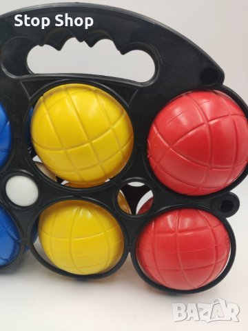 Петанк игра с топки сет 6 цветни топки и едно топче , снимка 2 - Игри и пъзели - 41953498