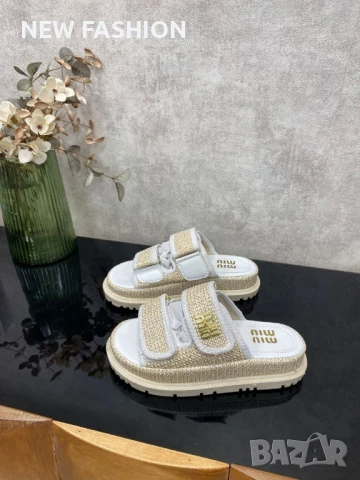 Дамски Чехли ✨ MIU MIU , снимка 9 - Чехли - 51057648