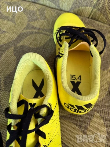 ДЕТСКИ ФУТБОЛНИ ОБУВКИ ADIDAS X 15.4 IN, СЛЪНЧЕВО ЖЪЛТО/ЧЕРНО, снимка 10 - Спортни обувки - 50539244