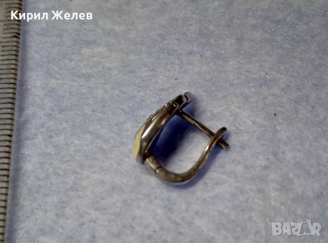 КРАСИВА ЕМАЙЛИРАНА СРЕБЪРНА ОБЕЦА КРИЛЦЕ РОДИРАНО СРЕБРО 925 с ЦИРКОНЧЕТА 38804, снимка 5 - Обеци - 50535993