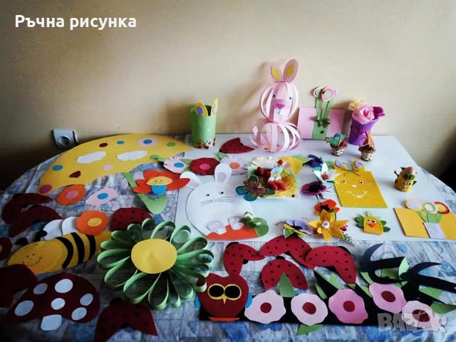Ръчно изработена пролетна  и Великденска украса , снимка 2 - Декорация за дома - 50232181