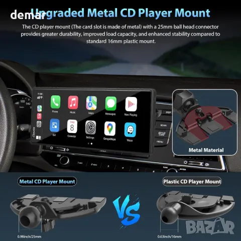 CARPURIDE W102plus, 10.26 инча безжичен CarPlay и Android Auto 4+64GB 8-ядрен, снимка 4 - Аксесоари и консумативи - 49859225