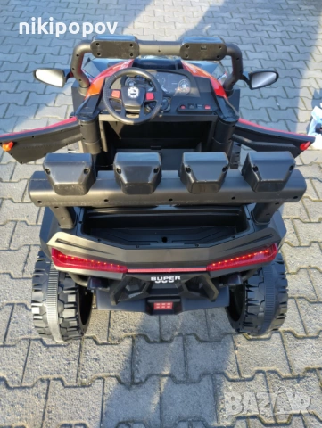 X двуместен акумулаторен джип BEAST 4x4 червен, снимка 9 - Детски велосипеди, триколки и коли - 53569507