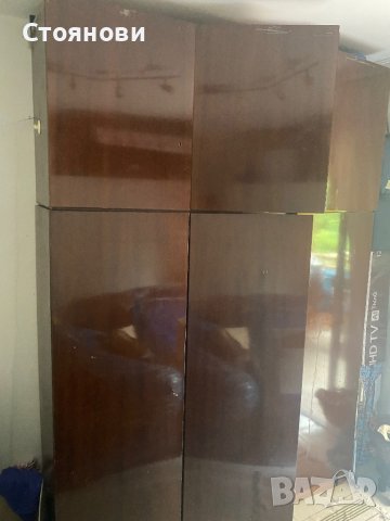 Старовремешен Трикрилен гардероб с настройка , снимка 3 - Гардероби - 41892455