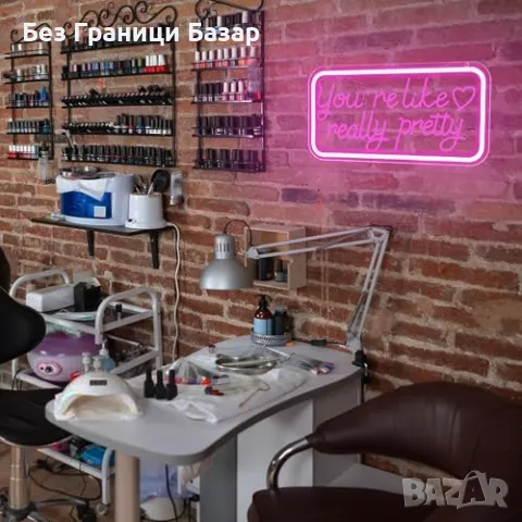 Нов Неонов знак You're Like Really Pretty 3D LED светлина за декор стая , снимка 4 - Декорация за дома - 47272471