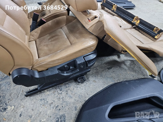 кожен салон със кори бмв е61 bmw e61 salon със подгрев, снимка 7 - Части - 52639247