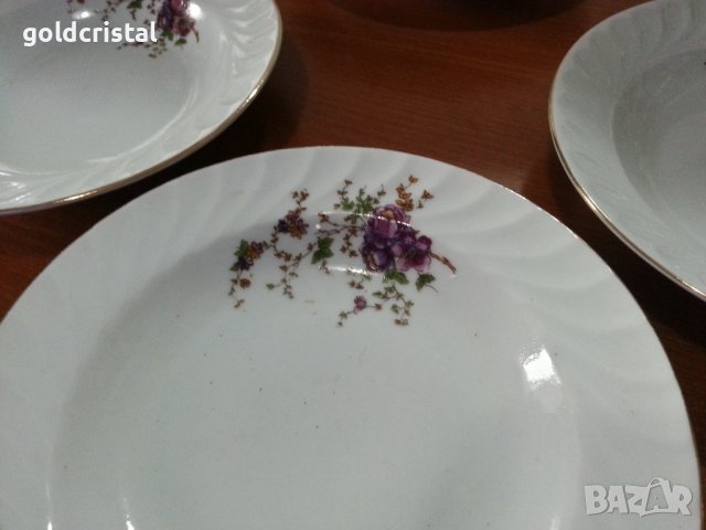 Стар български порцелан чинии дълбоки , снимка 7 - Антикварни и старинни предмети - 41776201