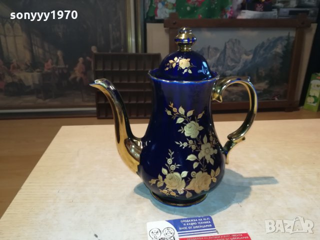 ECHT KOBALT-24 KARAT GOLD-BAVARIA PORZELLAN GERMANY 1411211043, снимка 5 - Антикварни и старинни предмети - 34798235