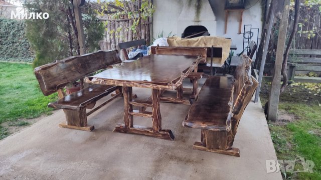 Масивна дървена маса, снимка 9 - Градински мебели, декорация  - 40849162