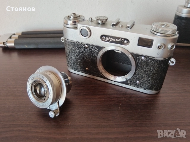 Фотоапарат ZORKI-4, Зоркий-5 СССР, снимка 7 - Фотоапарати - 35822942