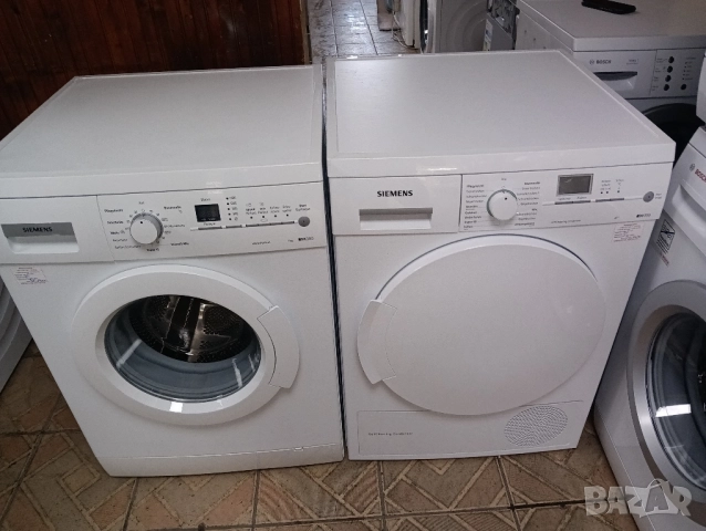 Комплект пералня и сушилня с термопомпа Сименс Siemens IQ серия с две години гаранция!, снимка 5 - Перални - 52384565