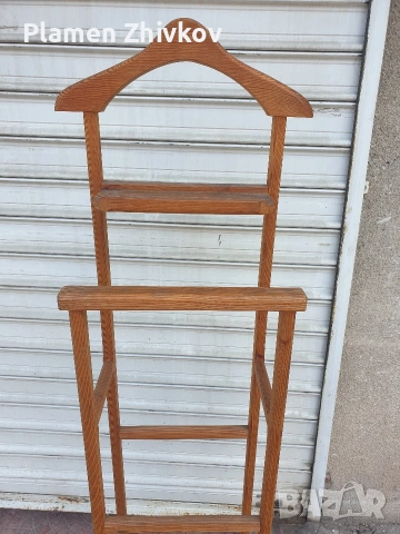 старо ръчно изработено портманто от естествено дърво за воена офицерска униформа на висш офицер, снимка 5 - Антикварни и старинни предмети - 53754490