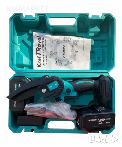 Aкумулаторен трион ,резачка с 2 шини и 2 броя 36V 8AH батерии, снимка 3 - Градинска техника - 53839420