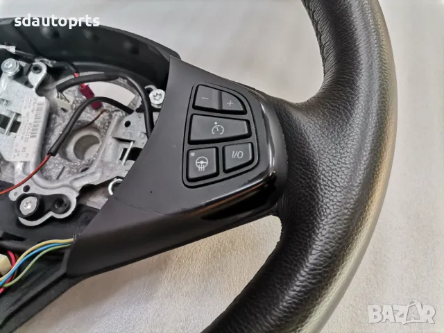 Черен Кожен Волан BMW X3 E83 X5 E53 Подгрев Отличен , снимка 5 - Части - 48389434