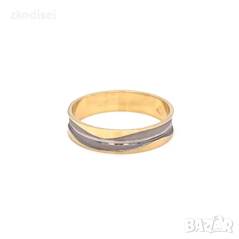 Златен пръстен брачна халка 2,30гр. размер:59 14кр. проба:585 модел:31427-5, снимка 3 - Пръстени - 50173182