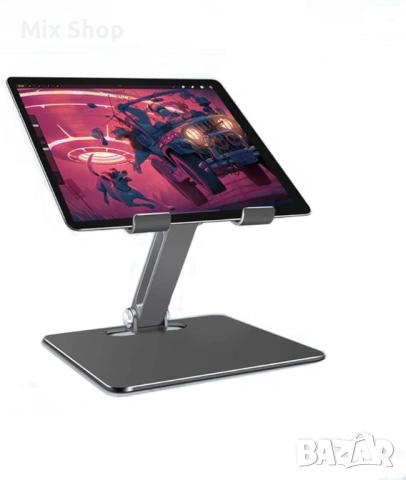 Настолна алуминиева стойка за таблет, лаптоп с единично рамо