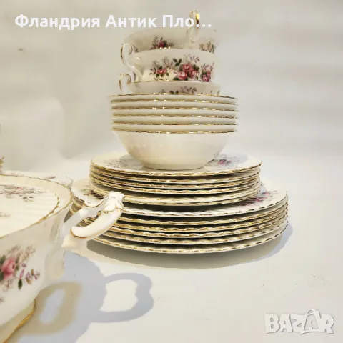 Порцеланов сервиз Royal Albert – Lavender Rose, 59 части, снимка 6 - Сервизи - 49101280