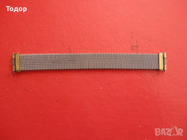 Позлатена верижка каишка за часовник Tessu Flex, снимка 3 - Мъжки - 47409929