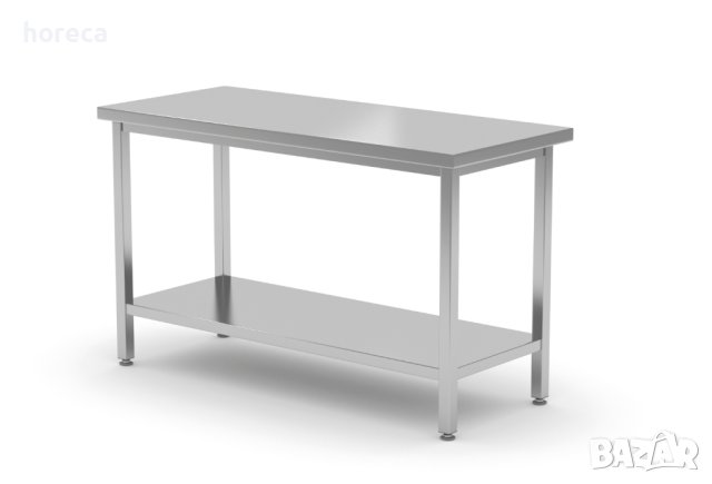 Централна работна маса - 1600 х 600мм, неръждаема стомана