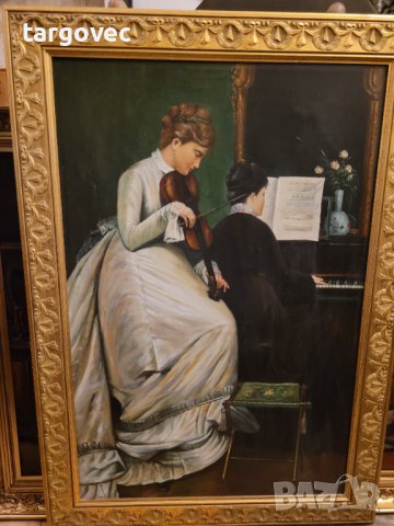 "Пианистката" авторска картина масло върху платно