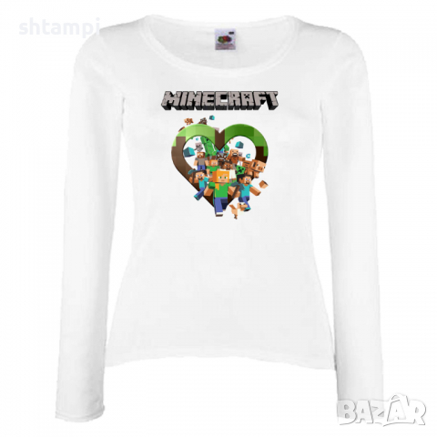 Дамска тениска Minecraft 5 Minecraft,Игра,Забавление,подарък,Изненада,Рожден Ден., снимка 3 - Тениски - 36520829