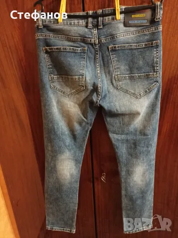 Мъжки светло сини дънки с накъсвания, снимка 13 - Дънки - 47332837