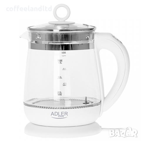 Стъклена кана за вода с кошница за чай AD1299 1,5 л, снимка 6 - Кани - 36034773