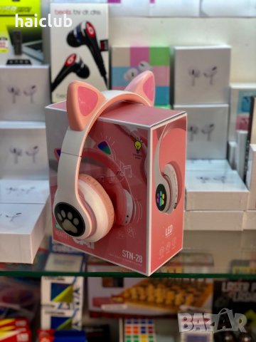 Безжични слушалки с котешки уши със Led светлини/Слушалки коте/, снимка 11 - Bluetooth слушалки - 36754960