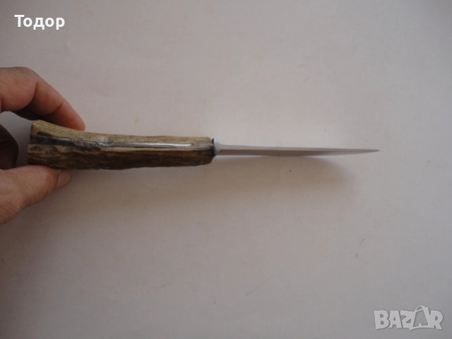 Шведски ловен нож дръжка рог, снимка 3 - Ножове - 52670195
