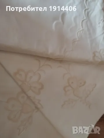 Спален комплект с бродерия - 2 бр., снимка 5 - Спално бельо - 48867072