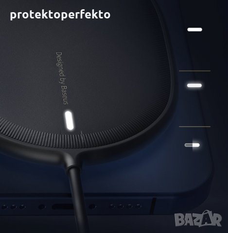 Магнитно зарядно Baseus 15W MagSafe iPhone 12, снимка 8 - Аксесоари за Apple - 34153910
