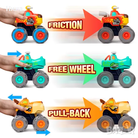 Забавен камион - чудовище Monster trucks 🔥 3 вида, снимка 2 - Коли, камиони, мотори, писти - 50009798